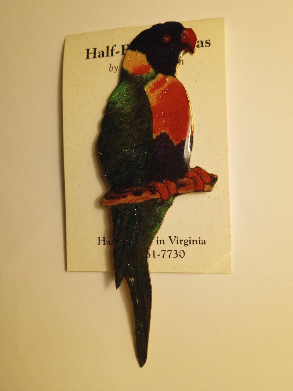 Lorikeet Bird Brooch by Stephen Dalton of Half-Baked Ideas